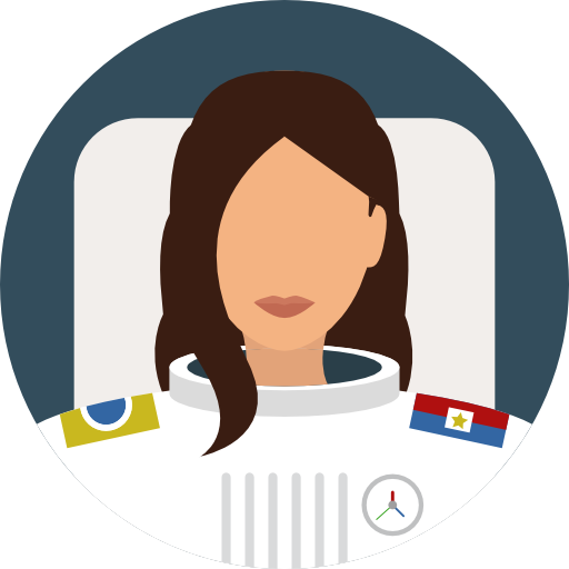 visage d'une femme astronaute